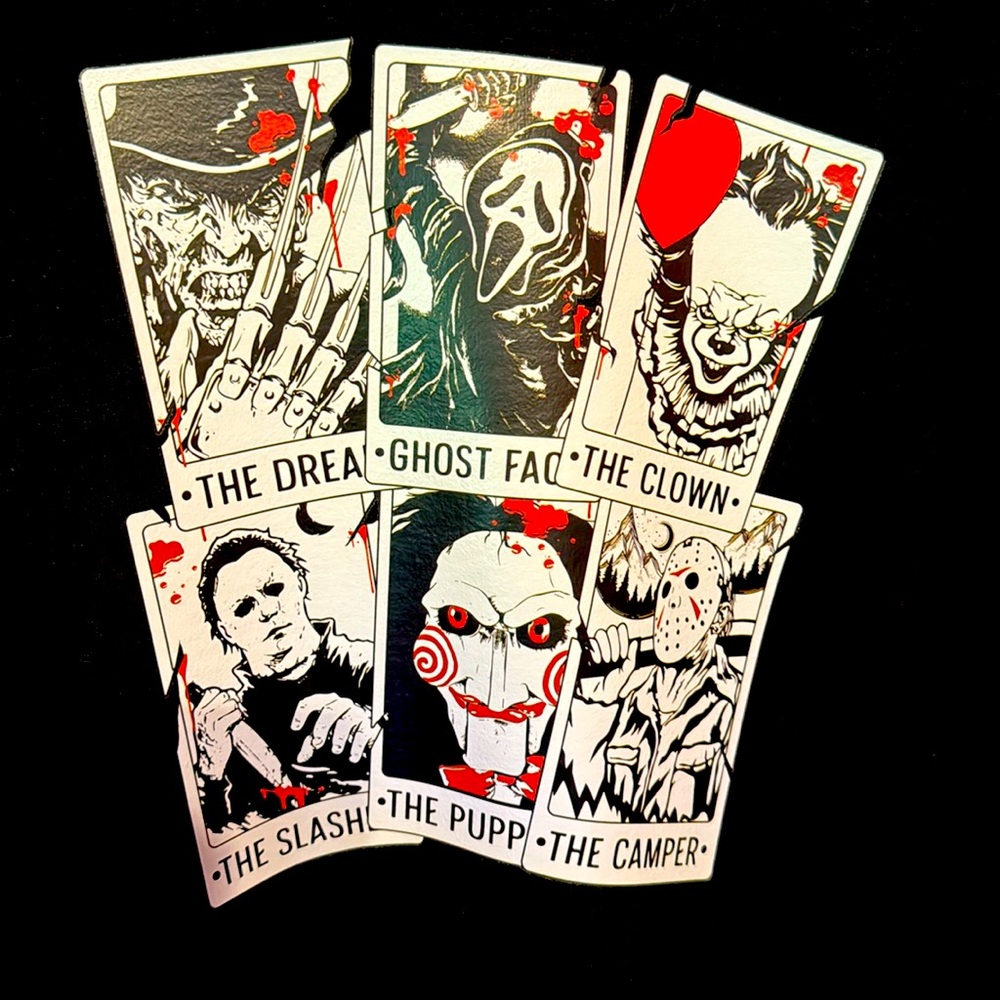 Horror themed vinyl printed shirts🖤🩶
